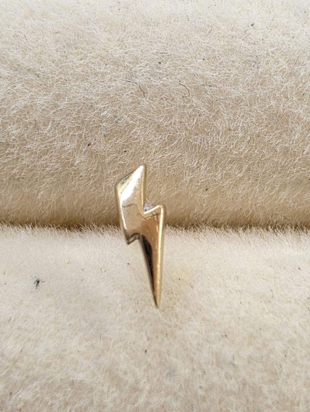 Mejuri 14K Solid Gold Lightning Bolt Single Stud Earring • 0.15g